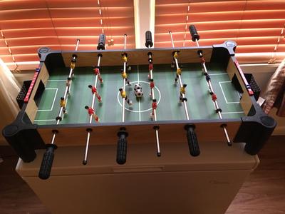 Tabletop, Brown, Indoor, MDF, Green, China Table Football Van der Meulen Tabletop Soccer Table 51x31x10 
