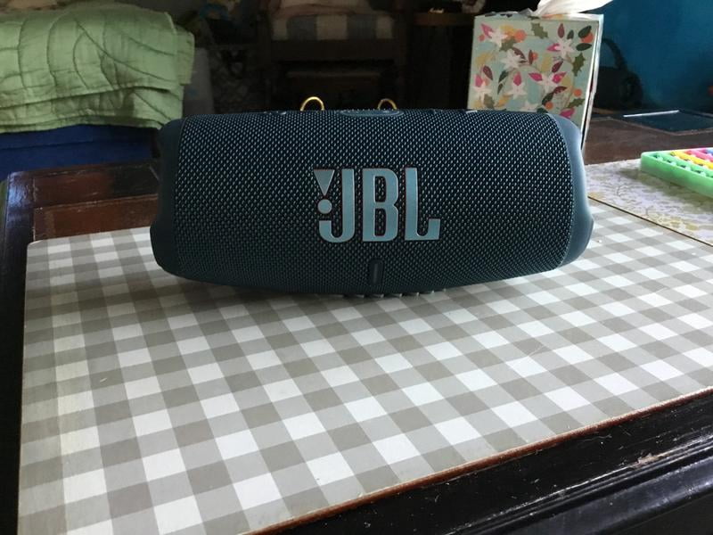 JBL, Charge 5 Portable Bluetooth Speaker, Waterproof IP67, White