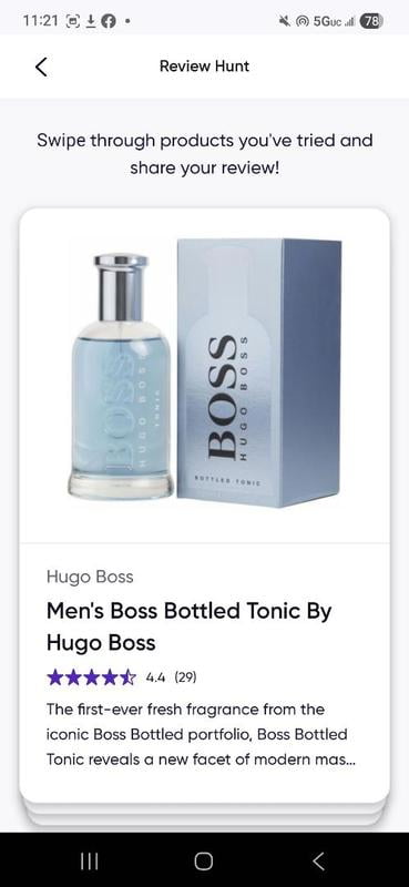 Hugo Boss Men's Boss Bottled Tonic Eau De Toilette 3.3 oz Spray