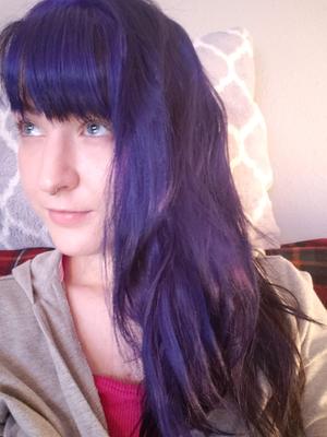 Splat Purple Hair Dye On Dark Hair