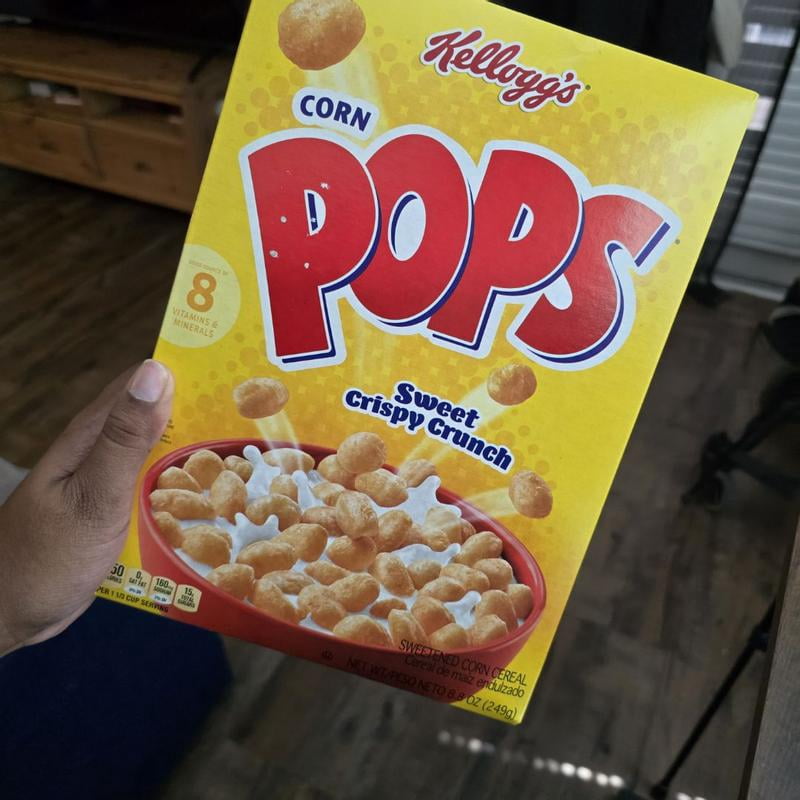 Kellogg's Corn Pops Original Cold Breakfast Cereal, Large Size