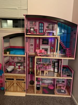 kidkraft wooden dollhouse shimmer mansion