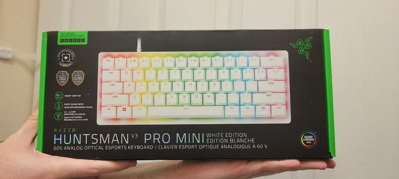 Razer, Esports Keyboard, 60% Size, White Edition, Optical Switches