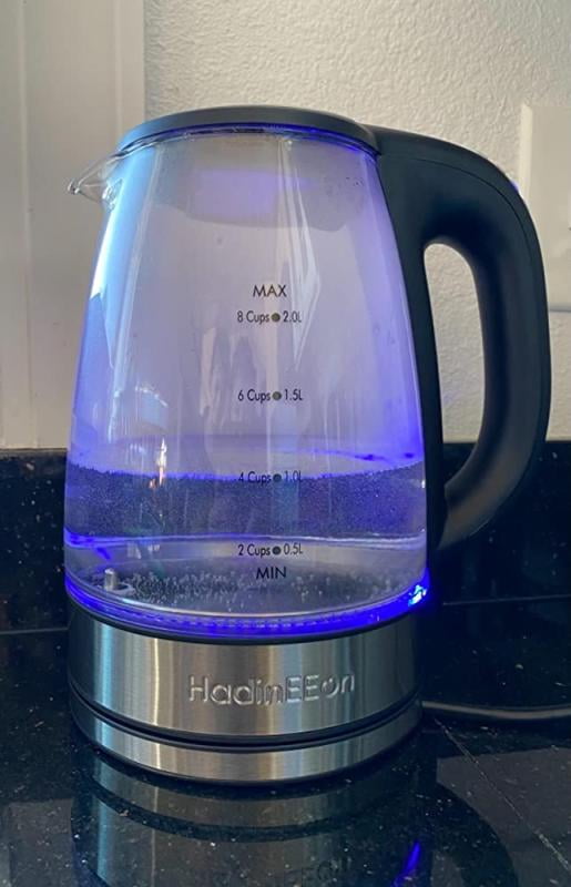 HadinEEon Electric Tea Kettle Glass Kettle, 1500W Variable