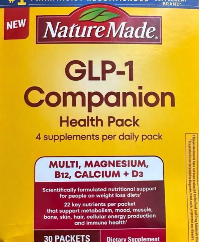 glp 1 for weight loss brand name Nature Made GLP-1 Companion Health Pack, Nutritional Support for Weight Loss  Diets, 30 Ct