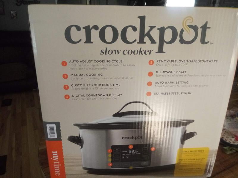 Crock-pot Crockpot 6-Quart Slow Cooker With Mytime Technology, Programmable Slow  Cooker, Stainless Steel & Reviews