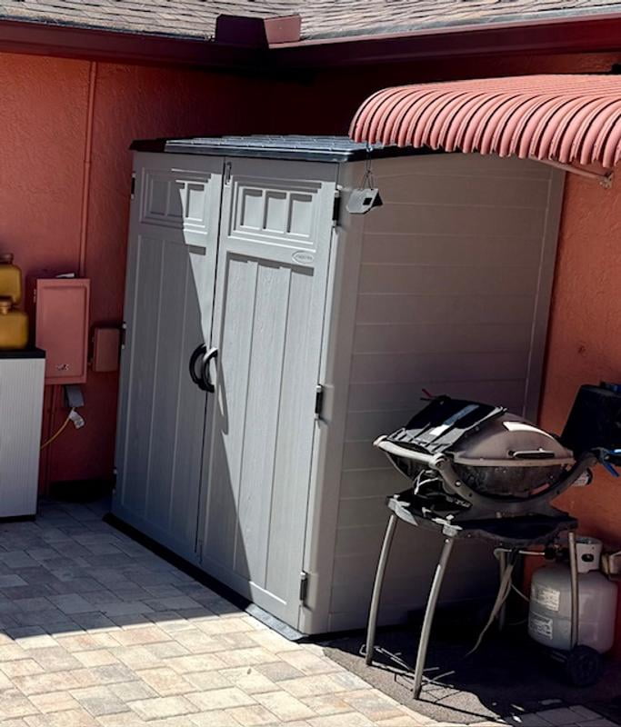 Suncast 6'x4' Extra Large Vertical Outdoor Storage Shed with Shelf