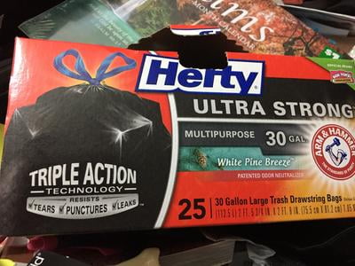 Hefty Ultra Strong Multipurpose Large Trash Bags, Black, Unscented Scent, 30  Gallon, 20 Count - DroneUp Delivery
