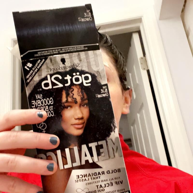 Got2b Metallics Long Lasting Permanent Hair Dye, M66 Blue Charcoal