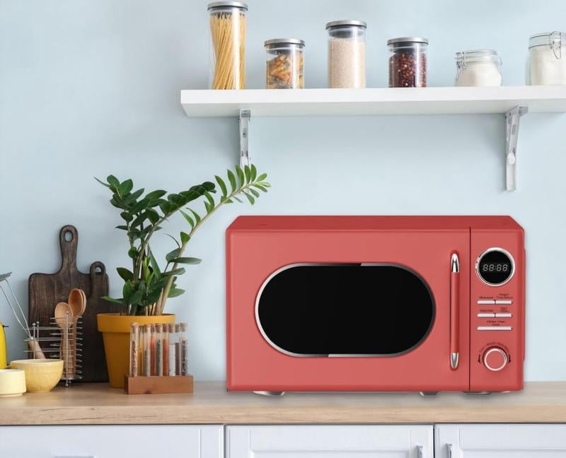 Magic Chef, Countertop Microwave, 0.7 cu ft 700W Retro Red