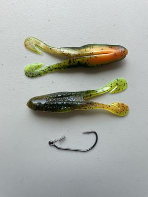 Zoom Horny Toad Watermelon Crawfish Soft Plastic Top Water Bait