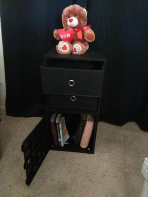 Icube 2 Drawer Nightstand Black Walmart Com Walmart Com