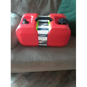 Scepter 10511 6-Gallon Rectangular Marine Fuel Tank – Under Seat, Portable, Red