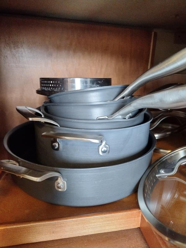 Member's Mark 15-Piece Hard Anodized Aluminum Cookware Set With 7-Piece Tool Set - Nonstick, Oven Safe To 450°F