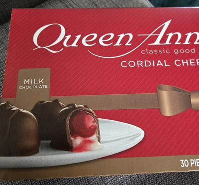 Queen Anne, Dark Chocolate Cordial Cherries, 19.8 oz, 30 Pieces