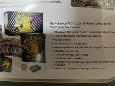 Pokemon TCG Scarlet Violet Surging Sparks Elite Trainer Box, 11 Booster  Packs, Foil Card - Walmart.com