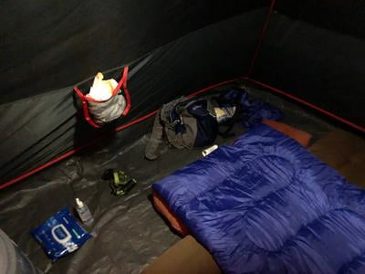 Tente Coleman Flatwoods II 4 Personnes - Dôme Rouge, Facile à Monter, Jamais Utilisée
