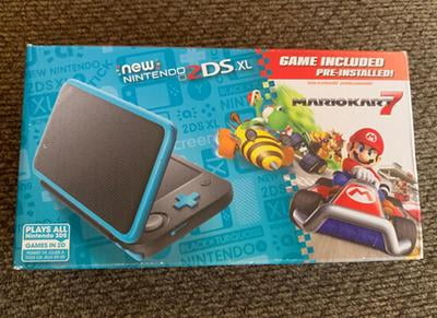 nintendo 2ds xl blue and black