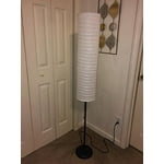 Mainstays 58" Rice Paper Shade Floor Lamp, Black Finish Large - Walmart.com