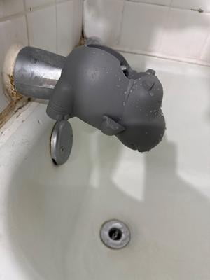 Couvre-Bec De Baignoire Hippopotame En Silicone - Protection Bébé Pour Robinet (Bleu)