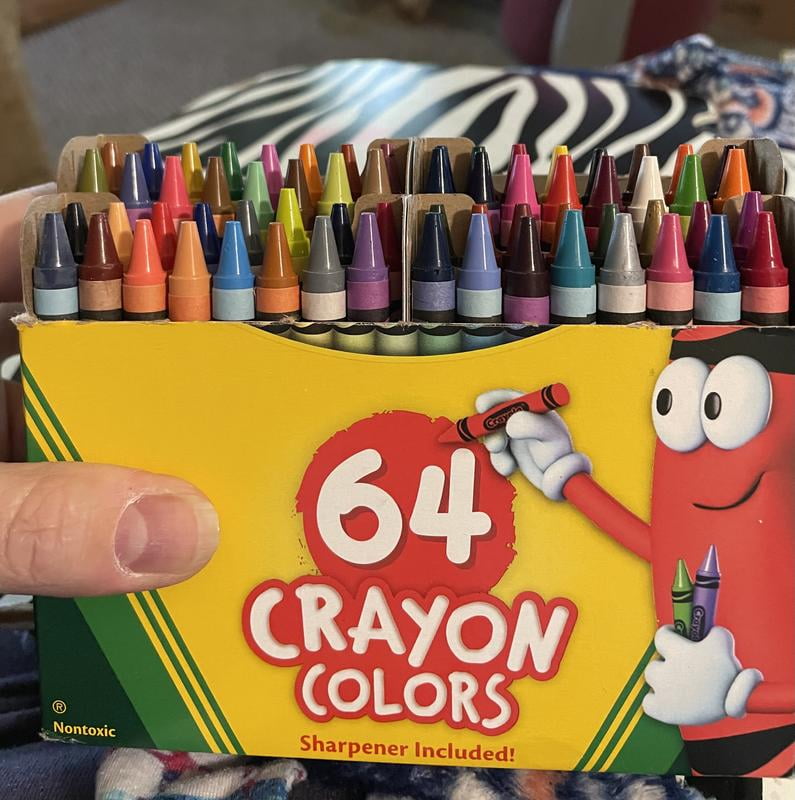 Crayola Standard Crayons With Built In Sharpener Assorted Colors Box Of