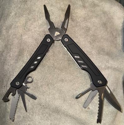 Ozark Trail Multi Tool 17-in-1 Stainless Steel Black with Pliers