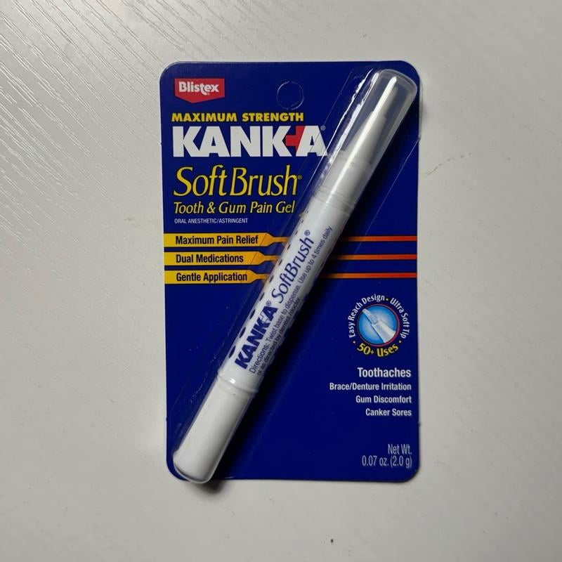 Kank-A Oral Pain Relief Gel with SoftBrush Applicator, .07 oz HSA