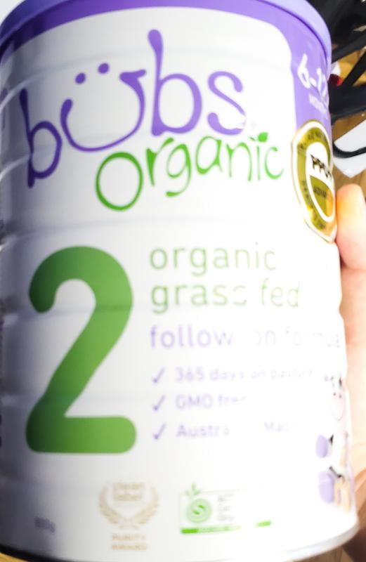 Bubs Organic® Grass Fed Follow-on Formula Stage 2, 800g (6-12
