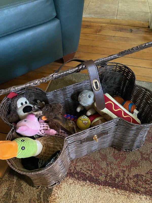 Bone Dry Large Dog Bin, Bone Shaped Container Box Holder, 24x15x9 - Main Image