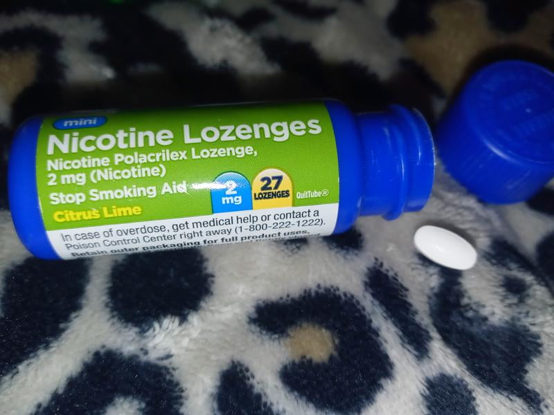 Equate Mini Nicotine Polacrilex Lozenge, 2 mg, Citrus, 27 Count