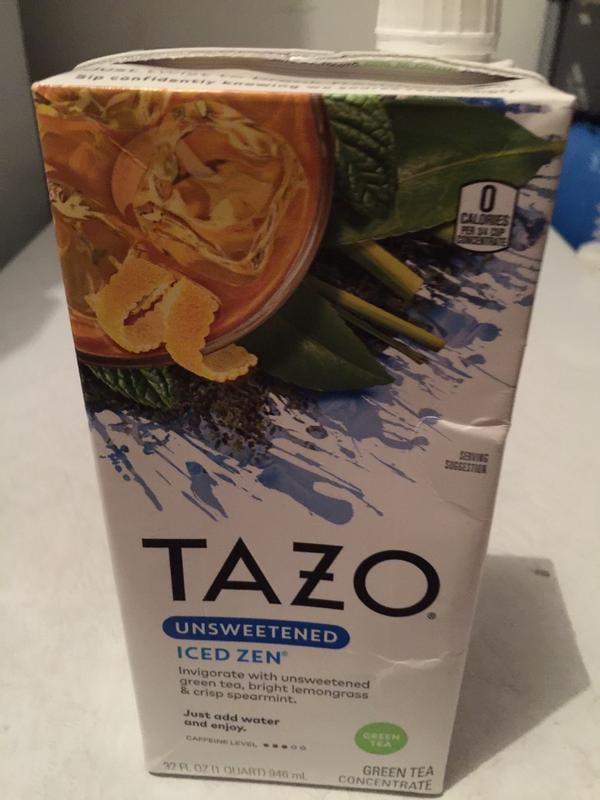 TAZO Zen Iced Tea Concentrate, Green Tea, 32 oz Carton - Walmart.com