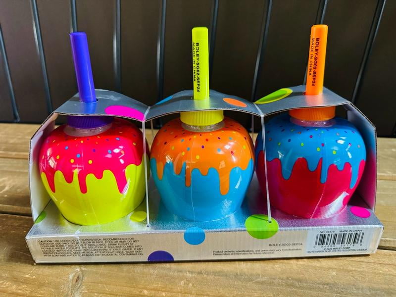 Goofy Foot Designs Candy Apple Bubbles 3-Pack – Reusable Bubble