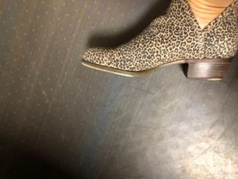 Lucky brand best sale baley leopard booties