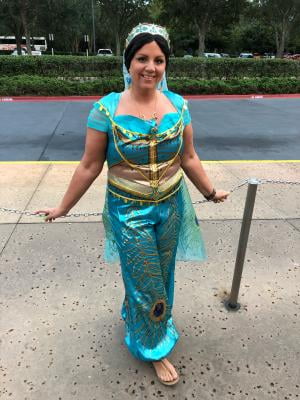 Disguise Womens Disney Aladdin Jasmine Deluxe Costume - Size Large 