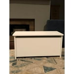 rustic white toy chest