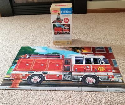 Melissa & Doug Giant Fire Truck Floor Puzzle J643 for sale online