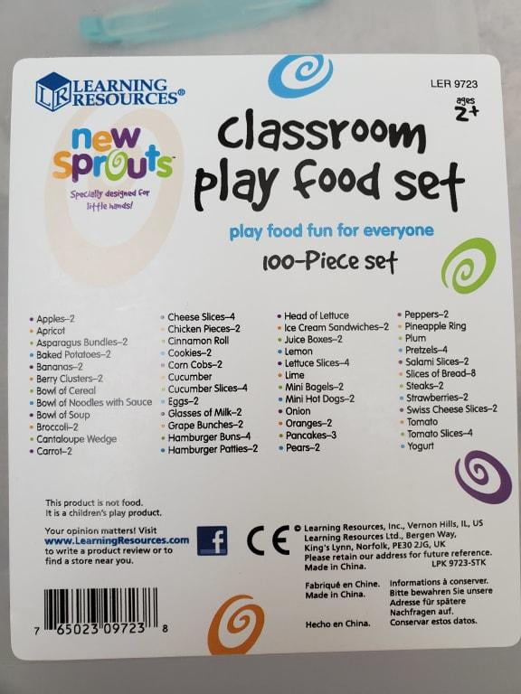 new sprouts classroom play food set