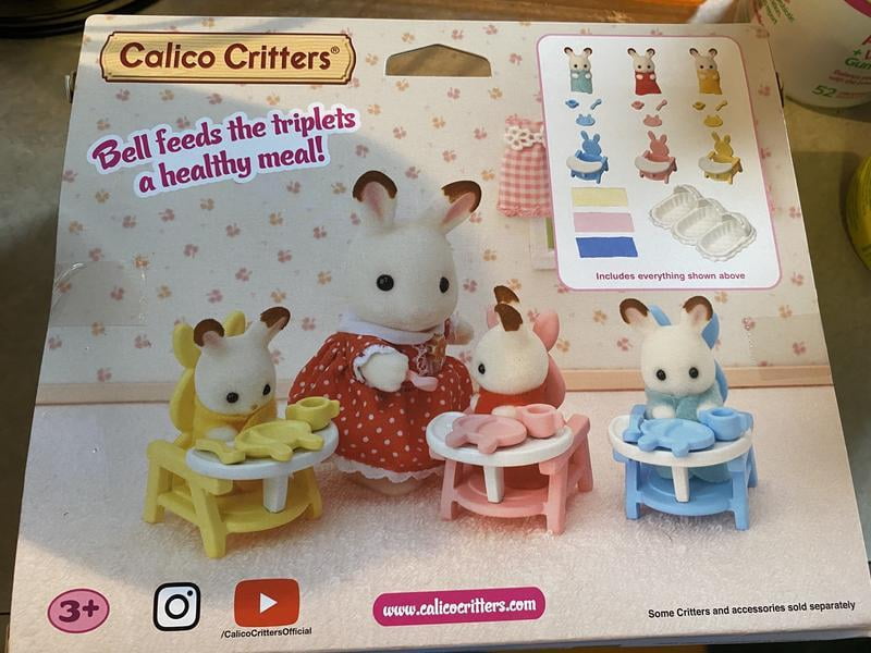 Hopscotch Rabbit Triplets Playset Calico Critters Triplets Care Set ...