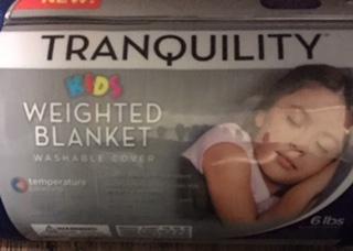 Tranquility Kid s Weighted Blanket 6lbs with Washable Cover Blue