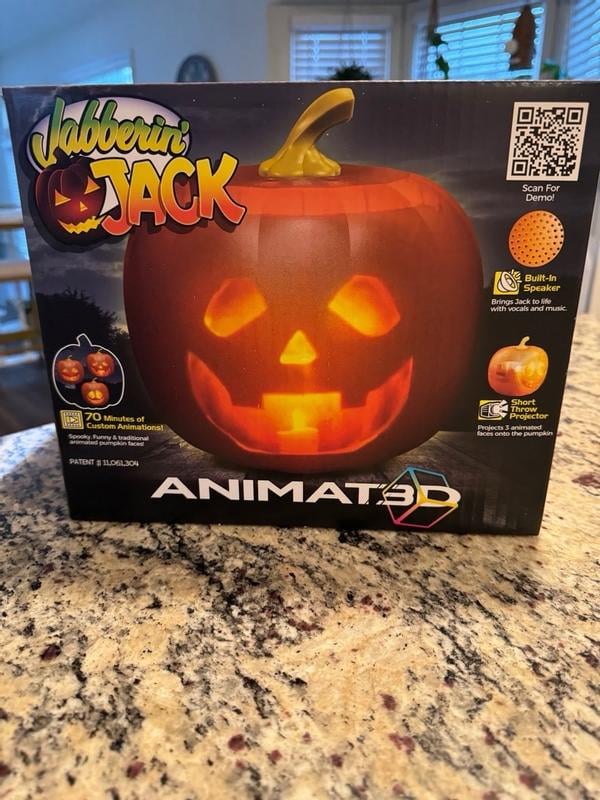 Mindscope Jabberin' Jack Animated Talking Pumpkin with Built-in