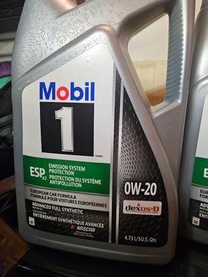 Mobil 1 ESP X2 Full Synthetic Motor Oil 0W-20, 5qt - Walmart.com