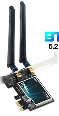 Scheda Di Rete WiFi PCIe X1 Dual Band 1200 Mbps, 5GHz E 2.4GHz, Antenne Integrate, Stabile Per Streaming E Gaming, Installazione Rapida