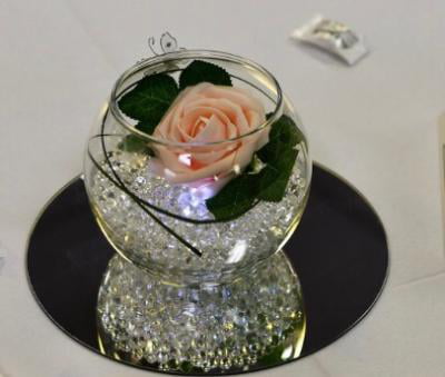 30g Rose Aqua Crystal Accents  Expanding Water Gel Wedding Vase Filler 