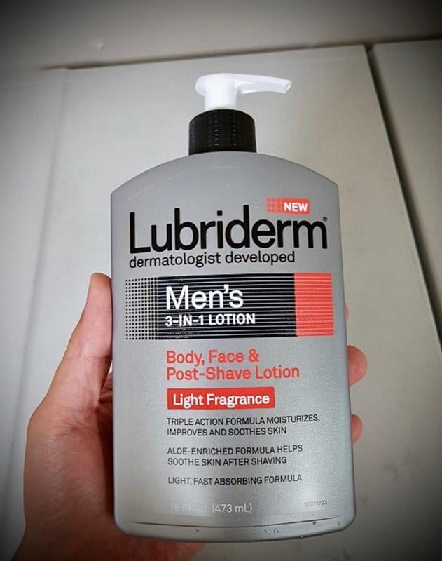 Lubriderm Men's 3-In-1 Moisturizing Body Lotion with Aloe, 16 fl. oz