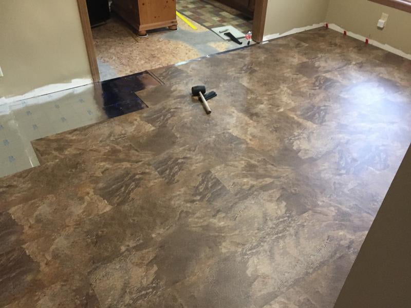 Select Surfaces Luxury Vinyl Tile Flooring Mountain Slate Select Surfaces Luxury Vinyl Tile Flooring Mountain Slate 11 61 Sq Ft Com
