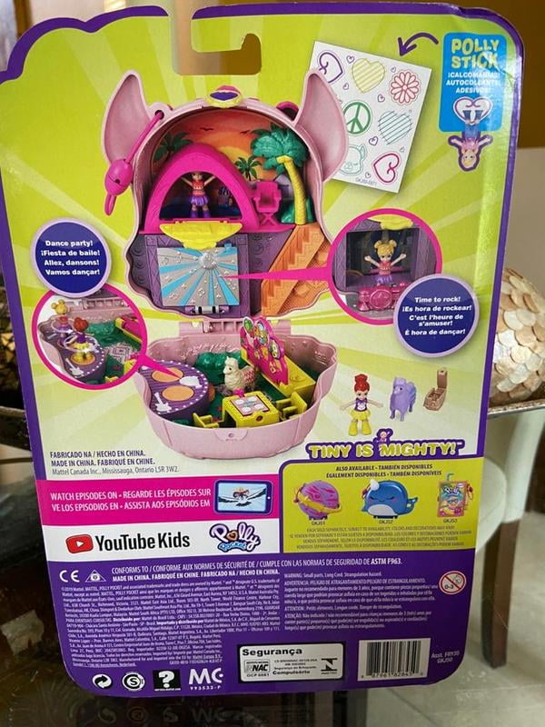 Mattel Playset Polly Pocket Llama Party 12,7 Cm Rose 6 pièces