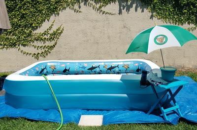 blue wave 3d inflatable family pool