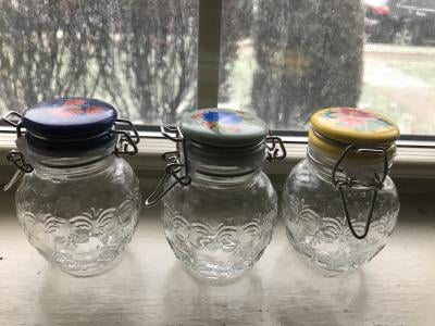 Vintage Floral Medley Spice Jars With Lids Mini Jar Set Pioneer Woman 6  Pieces