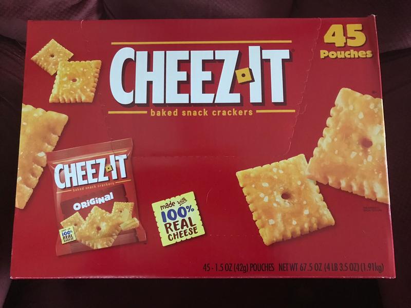 Cheez It Baked Snack Cheese Crackers Original Family Size 21 Oz Walmart Com Walmart Com