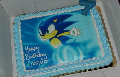 Sonic Head Cake Topper Sonic Rings Run Sonic Game Cutting -  Norway